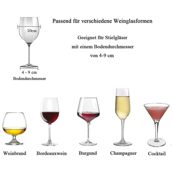 Vinglas hållare Vinglasställ, 3 räls Vinglasställ, Svart