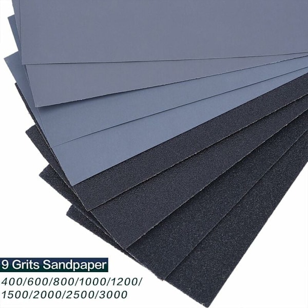 72 ark sandpapper, Lanhu sandpapper 23 x 9,3 cm våt och torr 400/