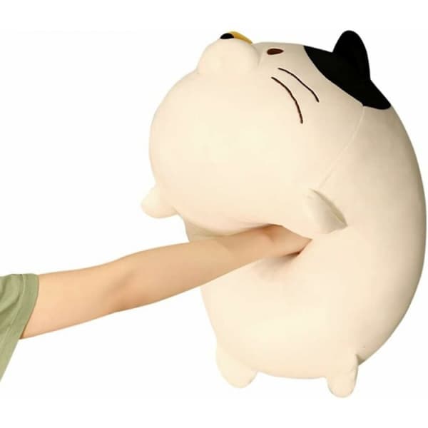 (Hvid, S 30cm) Meget blød kattepude plys killingebamse,
