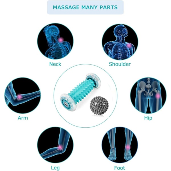 2 st metatarsalfasciit-massagerulle - smärtlindring för krokiga fotvalv