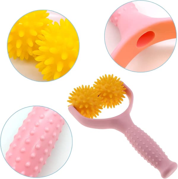 Massage Roller för Celluliter (Rosa, Gul) Massage Roller med H