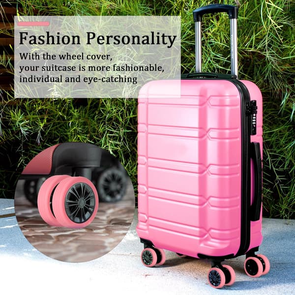 8 stycken bagage- och resetillbehör (rosa), silikonfärg