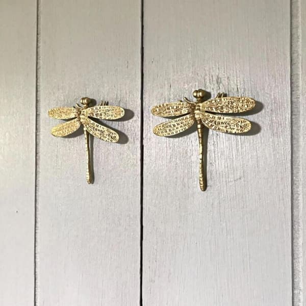 (eller) 4 stk. Messing Møbelgreb Dragonfly Form Skuffegreb Skabsdør