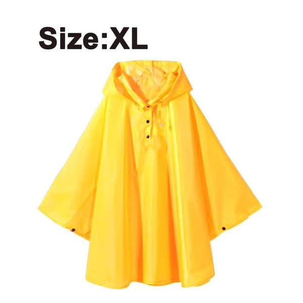(Orange L) Barn poncho enfärgad regnrock jacka söt regn