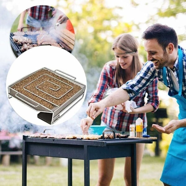 (15x15x4cm) Kold Røgsgenerator, Rustfrit Stål Kold Røgsgenerator, Pro