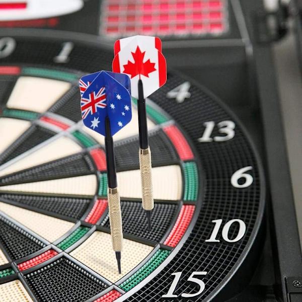 12 pilspissdart med 12 flights og 46 spisser for elektronisk darttavle