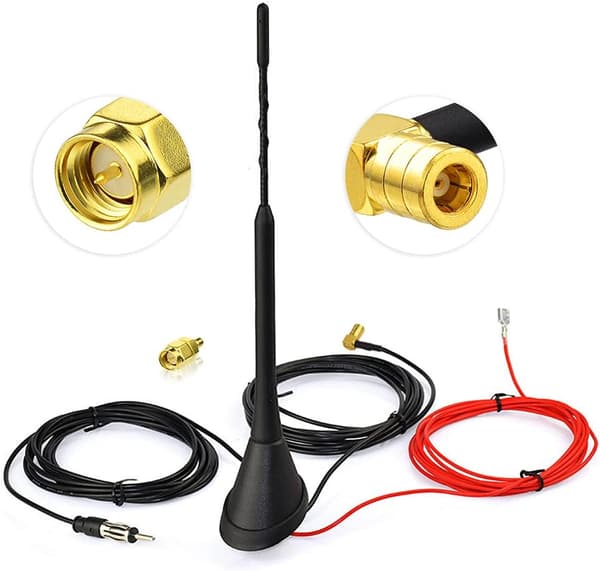 Dab FM-antenne Digital Radioantenne FM/AM Combo SMB/SMA Han til
