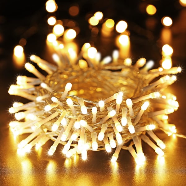 Varm hvid 10M 100 LED Christmas Fairytale Indendørs String Lights,
