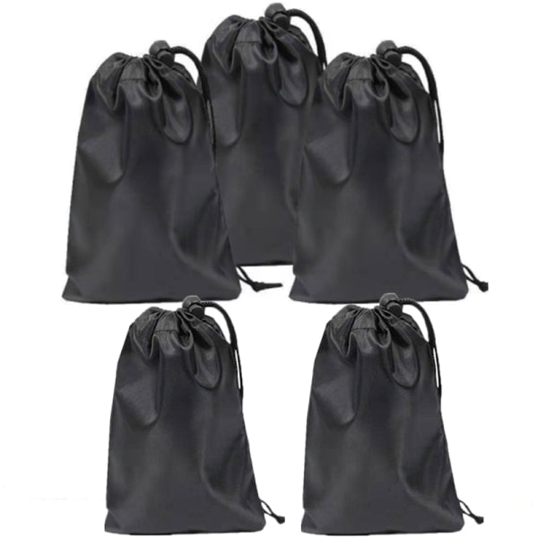 10 oppbevaringsposer med snøring 30×40 cm svart
