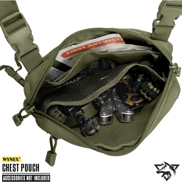 Grön Tactical Chest Bag Soft Jacket Pouch Front Pouch Camouflage