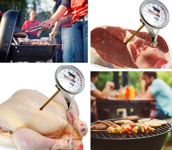 Värmebeständig analog termometer för matlagning, stekning, grillning