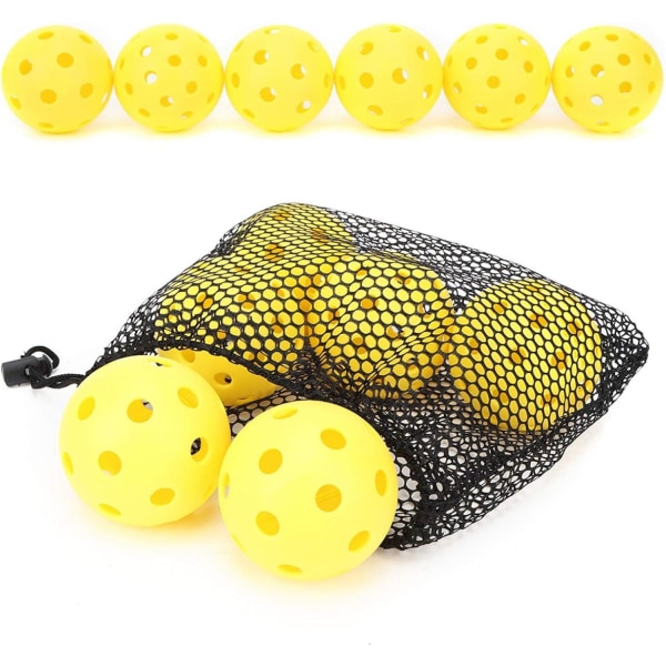 6 x 40 insatsbollar, miljövänlig hög motståndskraftig gul PE-insats