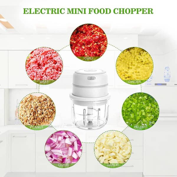 Elektrisk Mini Madhakker, Mini Hvidløgshakker Mini Foodprocessor