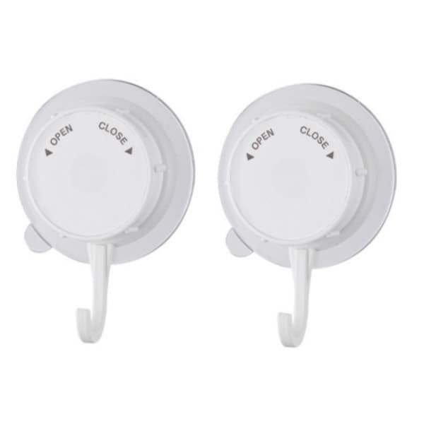 2-pack kraftiga sugkoppskrokar 2-pack Vit