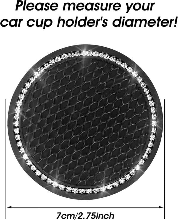 4 stk. Rhinestone Bilbægere, Skridsikre Silikone Bilbægere, C
