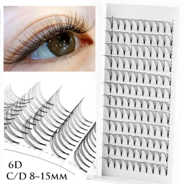 120 kluster 6D D-12MM individuella fransar