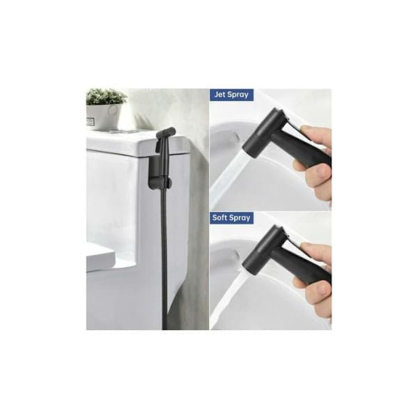 Toilet Håndbruser Komplet Sæt Sort, Toilet Håndbruser Kit, Sp