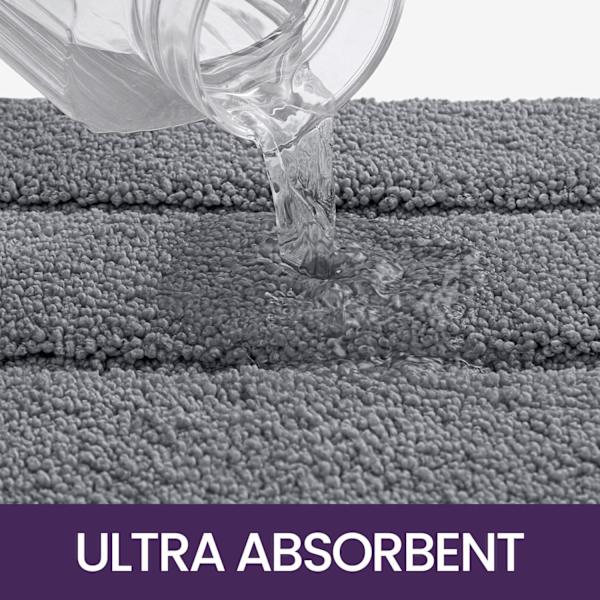 Skridsikker bademåtte, blødt mikrofiber badeværelsestæppe, absorberende, M