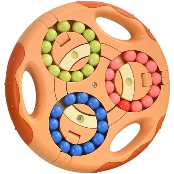 Magisk bønnekube (orange) - Lærende legetøj - Magisk bønnekube - Magisk bønnekube - Lille magiske bønner - Magisk bønne roterende fingerkube - Stressaflastning - Angstfjerner - Spinner til børn og voksne