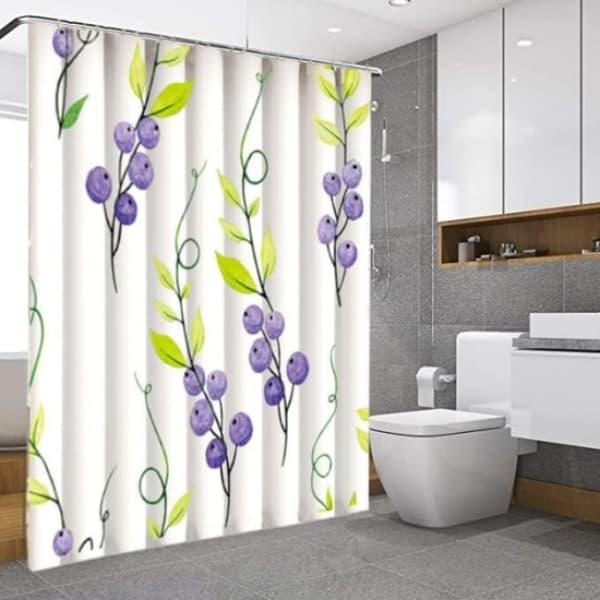 180L x 180W centimeter Blommig duschdraperi Vattentätt badrum