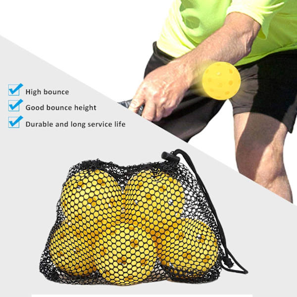 6 x 26 Stake Balls, miljövänliga gula PE-stake med hög elasticitet