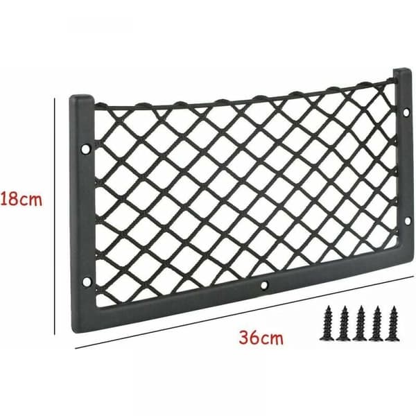 3 stk. Bilopbevaringsnetpose 36x18cm Høj Elasticitet Mesh Net Bagage