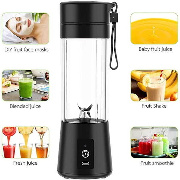 220mm*77mm, Mini bærbar USB blender, bærbar frugtblender, min