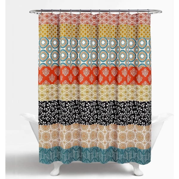 180*180cm Boho-raidallinen värikäs rohkea design
