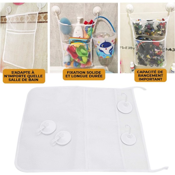 Badleksaksorganisatör - Baby Toy Net + 4 gratis starka självhäftande krokar