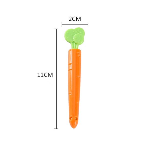 Madposeklips, Poselukker, 5 stk., Gulerodposeklips, Kaktus Madposeklips, Genanvendelig, til Pakning af Køkkensnacks, Slik (Gulerødder)