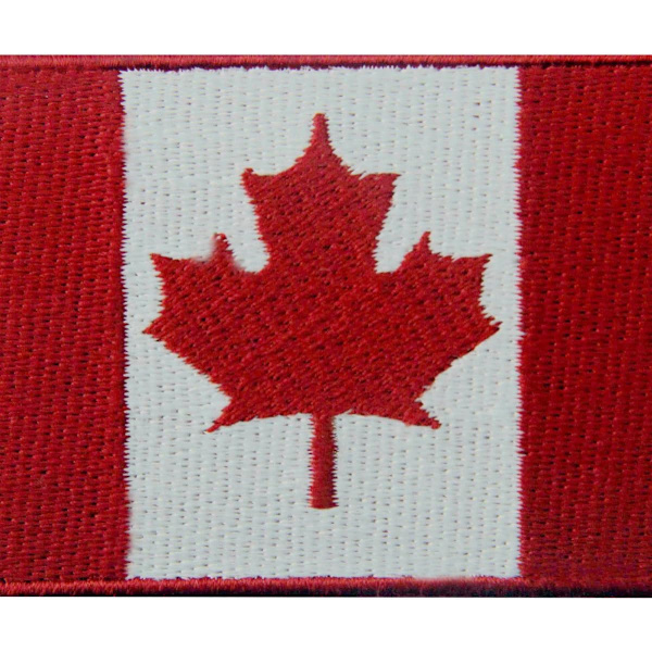 Flagg av Canada Kanadisk lønneblad Nasjonalt emblem Brodert Ir