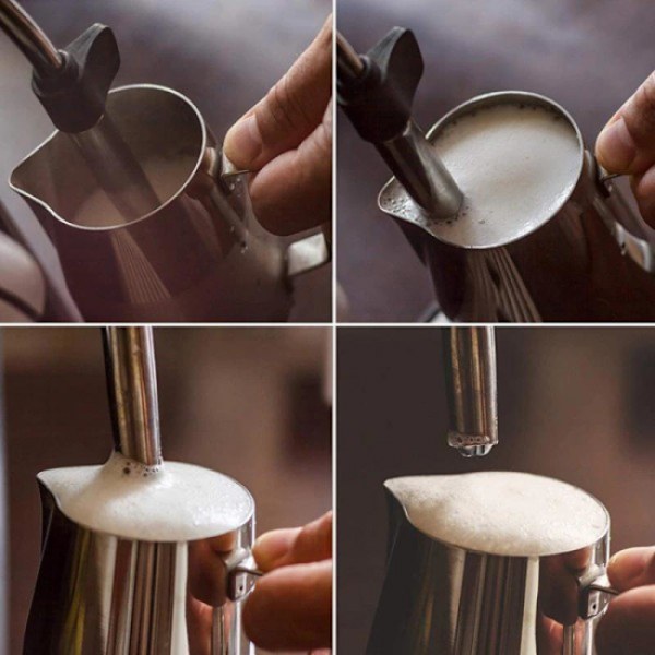 200 ml Sølv Mælkekande - Rustfrit Stål