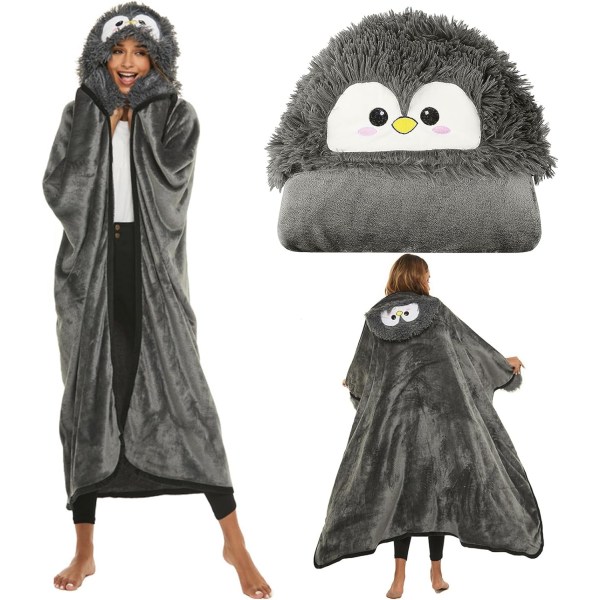 Penguin Hooded Blanket (150 x 122 cm), Penguin Hooded Blanket, Su