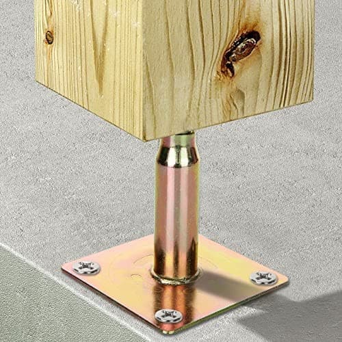 2-pack galvaniserade justerbara stolpfästen 100-150 mm, tunga