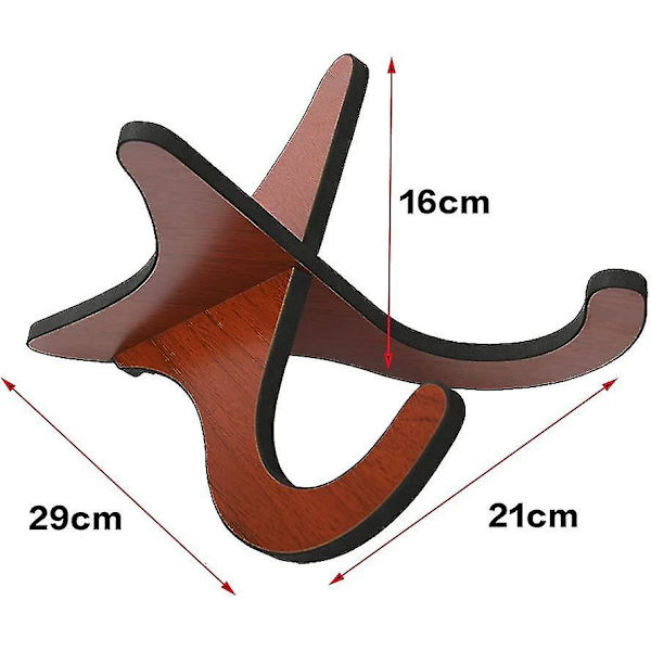 29*21*16CM Ukulele Stativ, Avtakbart Tre Stativ, Sammenleggbart