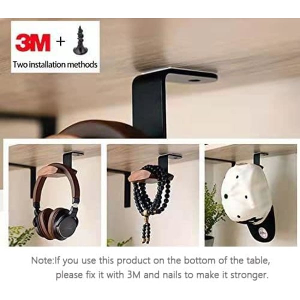 1 stk. headset-holder (WALNUT-Z), hodetelefonstativ, hodetelefonholder, hodetelefonveggfeste