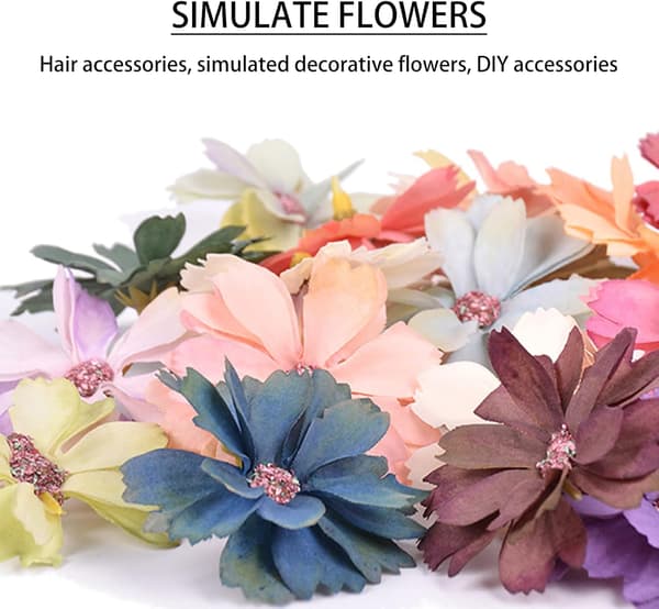 Multicolor Kunstige Daisy Blomsterhoveder 50stk (Tilfældig Farve) Min