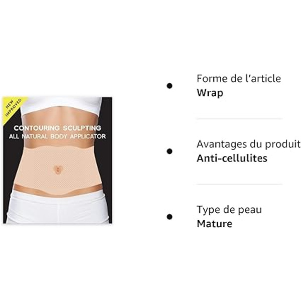 Luonnollinen muotoilukääre vatsan määrittelyyn - Uusi ja parannettu helppokäyttöinen vartalonkääre - Shape and Tone (5 KÄÄRETTÄ)