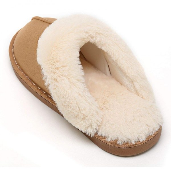 36/37 Dame Vinter Tøfler Varme Fluffy Plysj Lammeskinn Tøfler