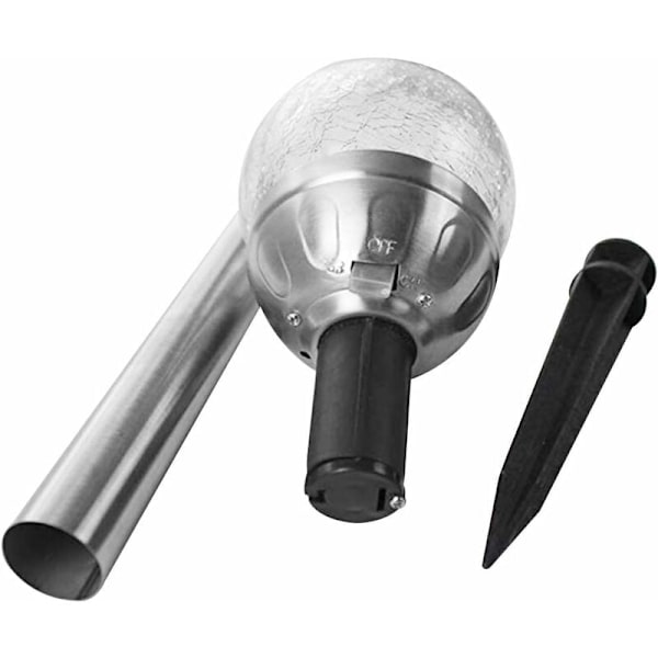 Hagesolcellelys utendørs, 4-pakke RGB 8 LED Globe Solar Stake