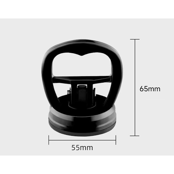 1 stk. bilkarosseridelle-trækker sugekop, sort, kraftig bildelle-re