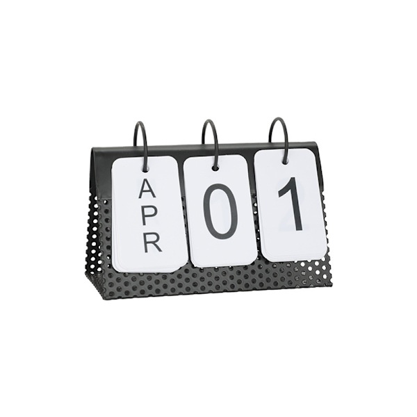 1 stk. Jern Kalender Bord Mesh Hul Kalender Skrivebord Kalender