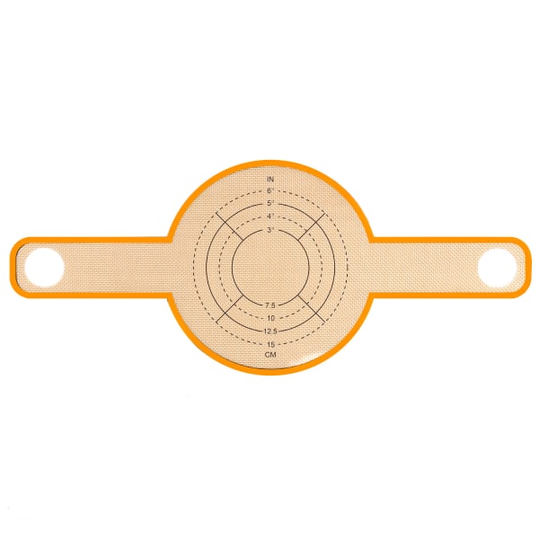 Oransje silikonbakematte for konfirmasjon, vaskbar og gjenbrukbar sklisikker silikondeigmatte, silikonbrødmatte for nederlandsk