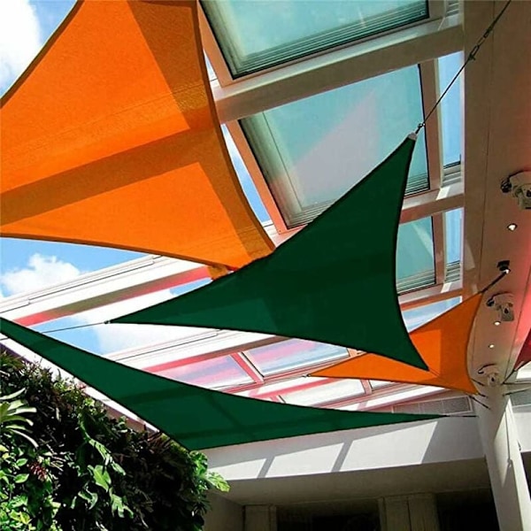 1 st 3 x 3 x 3 m orange Triangel Solsegel UV-skydd Sol