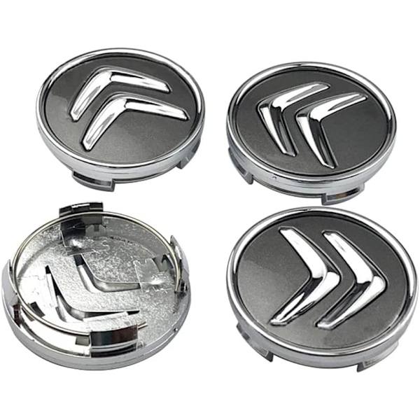 4 × 60mm Bilnavsenterdeksler for Citroen C3 C4 C5 Elysee Berling