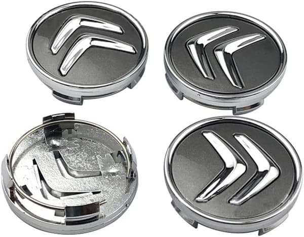4 × 60mm Navkapslar för Citroen C3 C4 C5 Elysee Berling