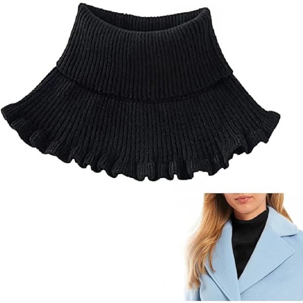 Falsk turtleneck för kvinnor, One Size Black, Falsk turtleneck, Falsk