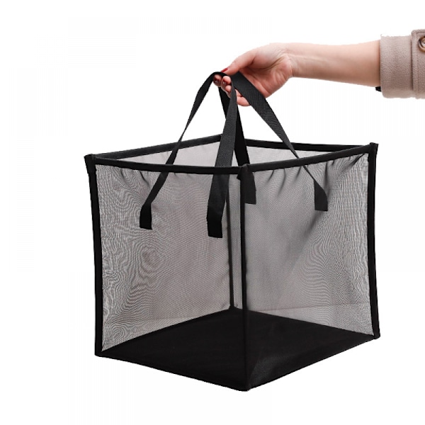 Svart (liten) 33x33x33cm sammenleggbar kleskurv, kleskasser, Pop Up F