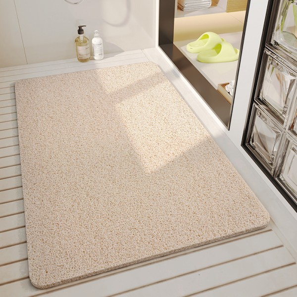 1 kpl (40x80 cm, beige) Liukumaton suihkumatto, jossa tyhjennysreiät, nopea