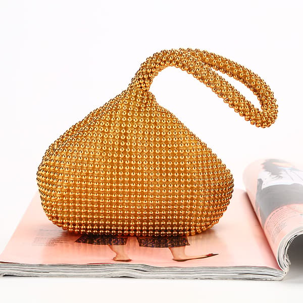 (Guld) Dame Clutches og Clutches, Chic Mini Perle Aften Ba